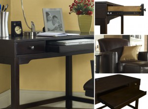 Home Office Desk, Chair, Pullout Tray, Solid Wood